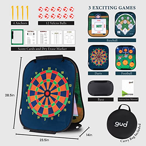 GUD Football Baseball Darts Sports Games Toy Yard Lawn Outdoor Indoor Birthday Gifts Target Football Toy Kids Set Toss Toys Boys Gifts Year Old Ages - Image 5