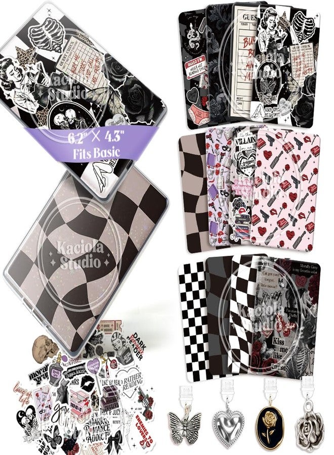 Kaciola 12PCS Inserts Cardstock for E-Reader, 50PCS Stickers for Clear Case Insert, 6.2"x4.3" Dark Romance Theme Inserts Compatible with E-Reader Basic, Gifts for Booklovers - Image 1