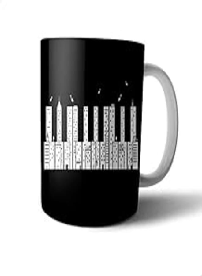 Ceramic Piano Print Mug - Multi Color