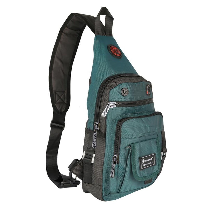 Vanlison Crossbody Sling Bag Backpack for Men Women Blue