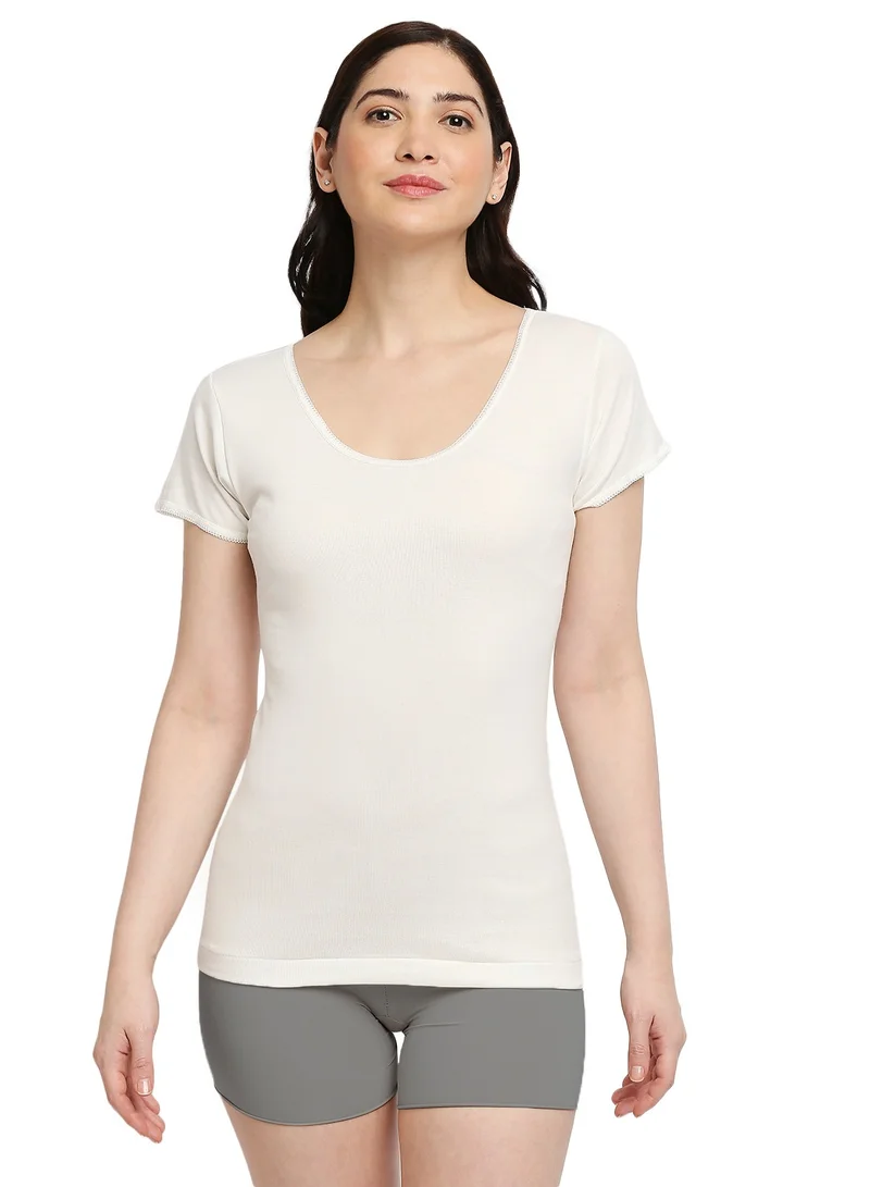 BYC WOMEN'S COTTON UNDERSHIRT (PACK OF 3) - IVORY