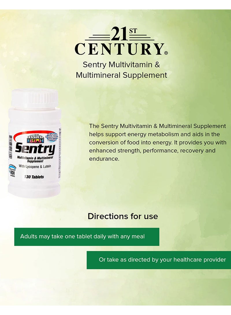 21st Century Sentry Multivitamin + Multimineral Tablets For Overall Wellness, Pack Of 130'S - Image 4