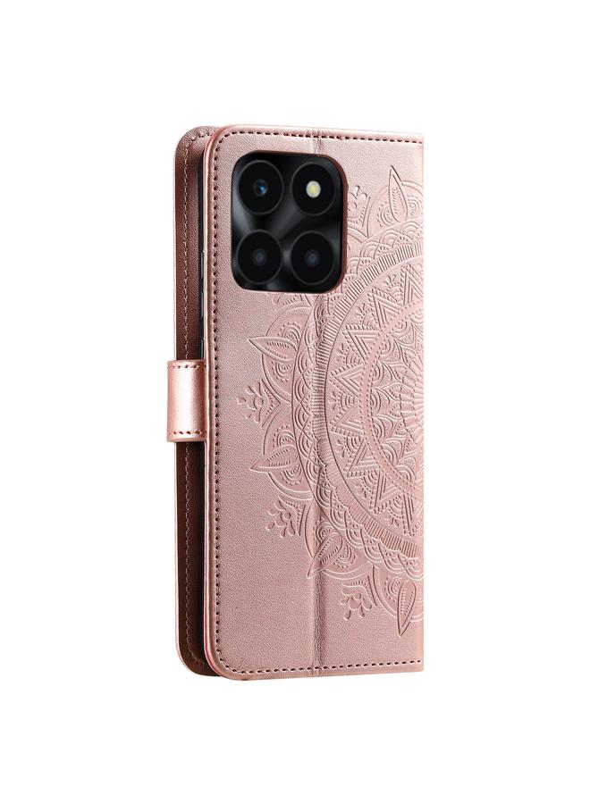 S-TOP Case For Honor X6b 4G Global Totem Flower Embossed Leather Phone Case with Lanyard - Image 3