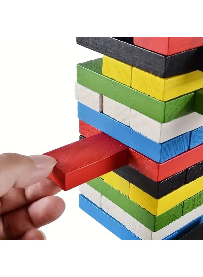 Multicolored 3D Blocks Tower Building Chessboard Educational Toy for Kids Ages 3 - Image 5