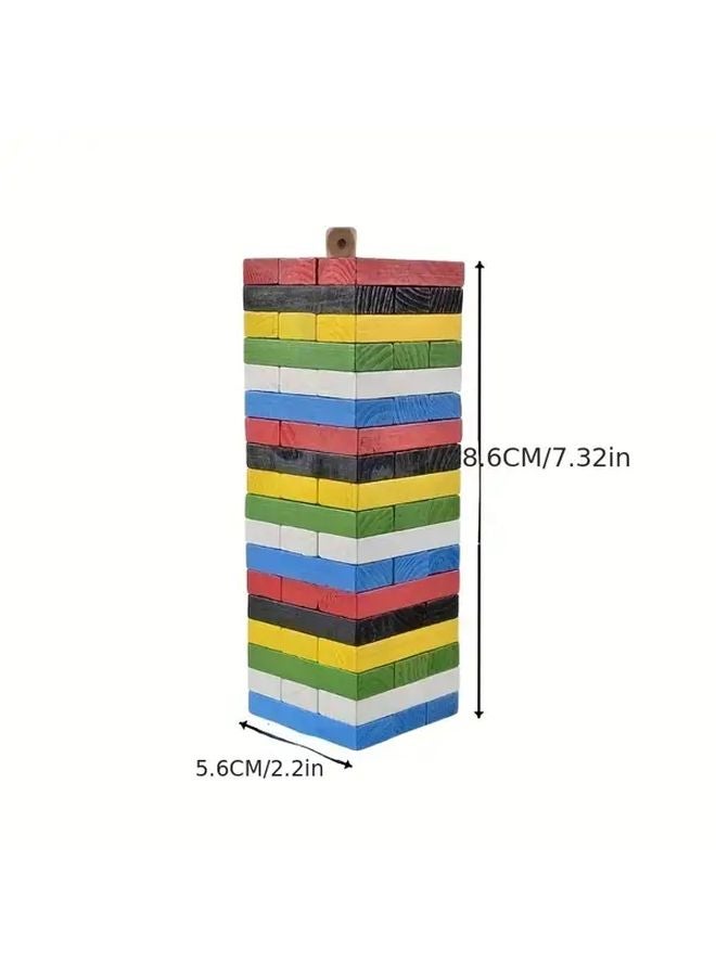 Multicolored 3D Blocks Tower Building Chessboard Educational Toy for Kids Ages 3 - Image 3