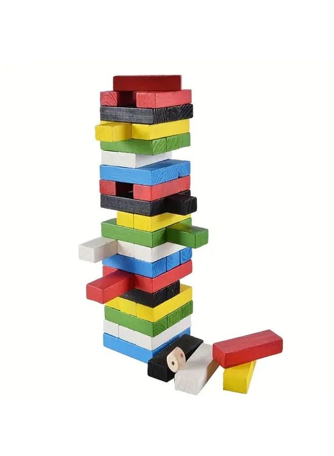 Multicolored 3D Blocks Tower Building Chessboard Educational Toy for Kids Ages 3 - Image 4