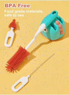 Arabest Bottle Brush Set, Baby Bottle Cleaning Brush with Pacifier Cleaner and Straw Cleaner Brush, 360° Rotating Water Bottles Cleaner for Infant  - Image 2