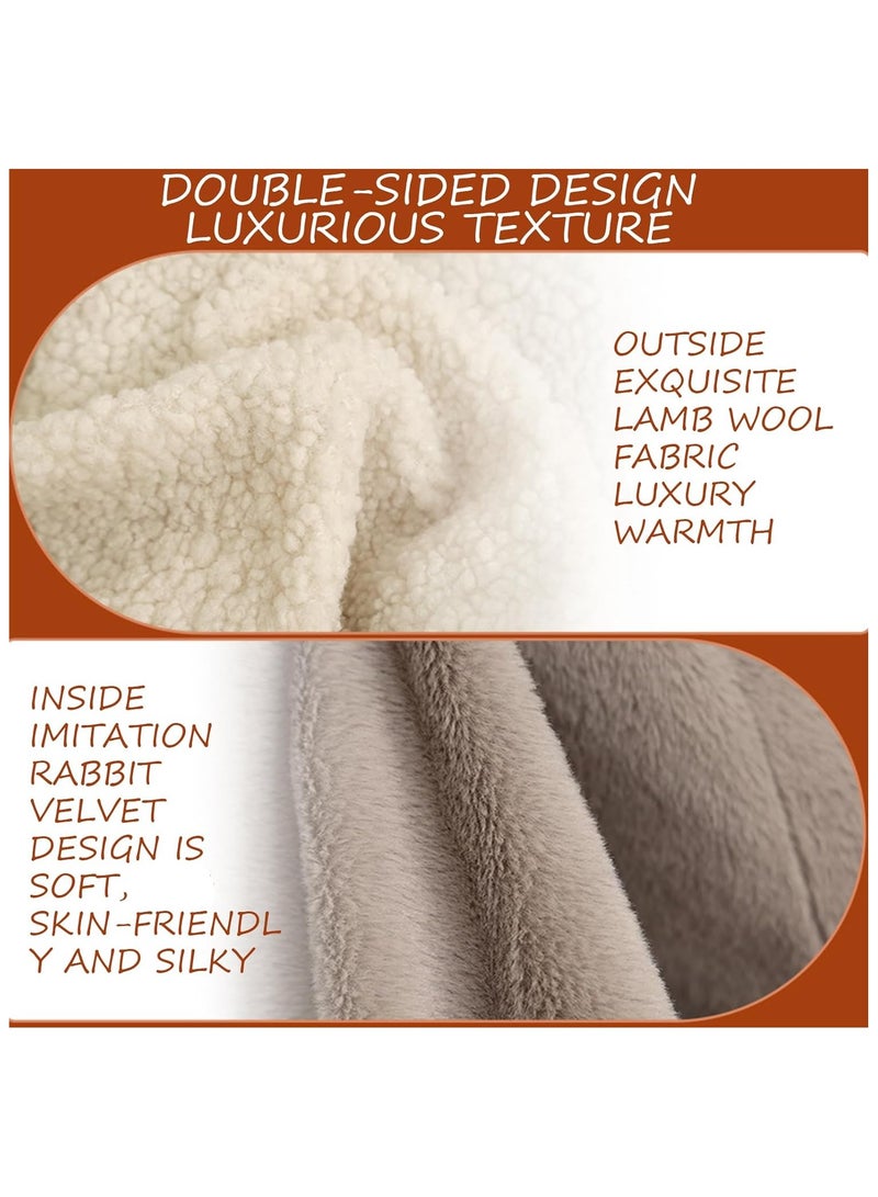 general Electric Heating Blanket Long and Warm Fleece Heating Shawl USB Fast Heating Winter Heater Warm Shawl with Zipper Coral Fleece Plush Portable - Image 4