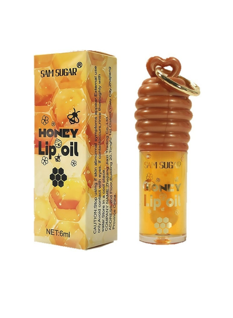 SAM SUGAR Honey Lip Oil, No-Sticky Gloss Lip Balm Lip Care, Moisturizing Hydrating And Nourishing Lips for Moisturized Shiny Lips(01#) - Image 4