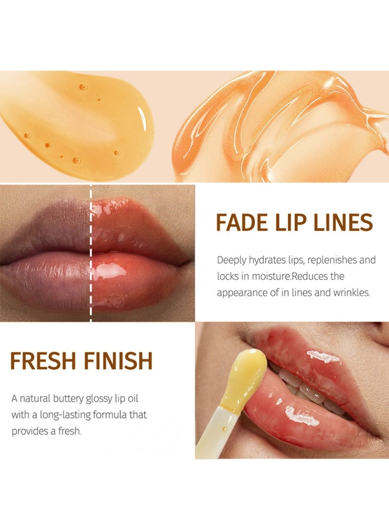 SAM SUGAR Honey Lip Oil, No-Sticky Gloss Lip Balm Lip Care, Moisturizing Hydrating And Nourishing Lips for Moisturized Shiny Lips(01#) - Image 2