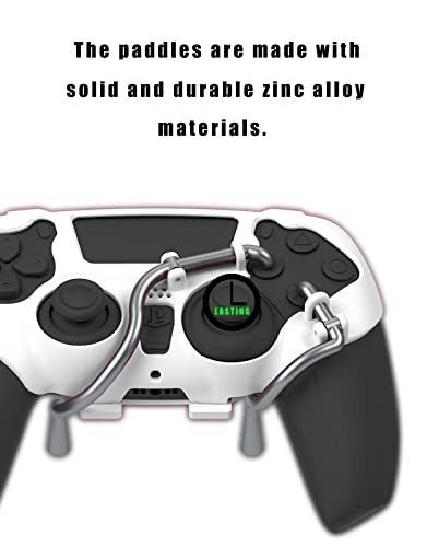 EXknight Leverback V2 Paddles Attachment, Back Buttons Adapter for PS5 Controller | Fit with Thumb Grips (White) - Image 5