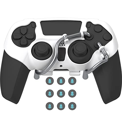 EXknight Leverback V2 Paddles Attachment, Back Buttons Adapter for PS5 Controller | Fit with Thumb Grips (White) - Image 1