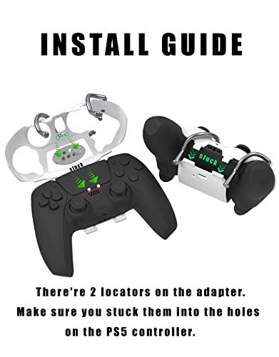 EXknight Leverback V2 Paddles Attachment, Back Buttons Adapter for PS5 Controller | Fit with Thumb Grips (White) - Image 3