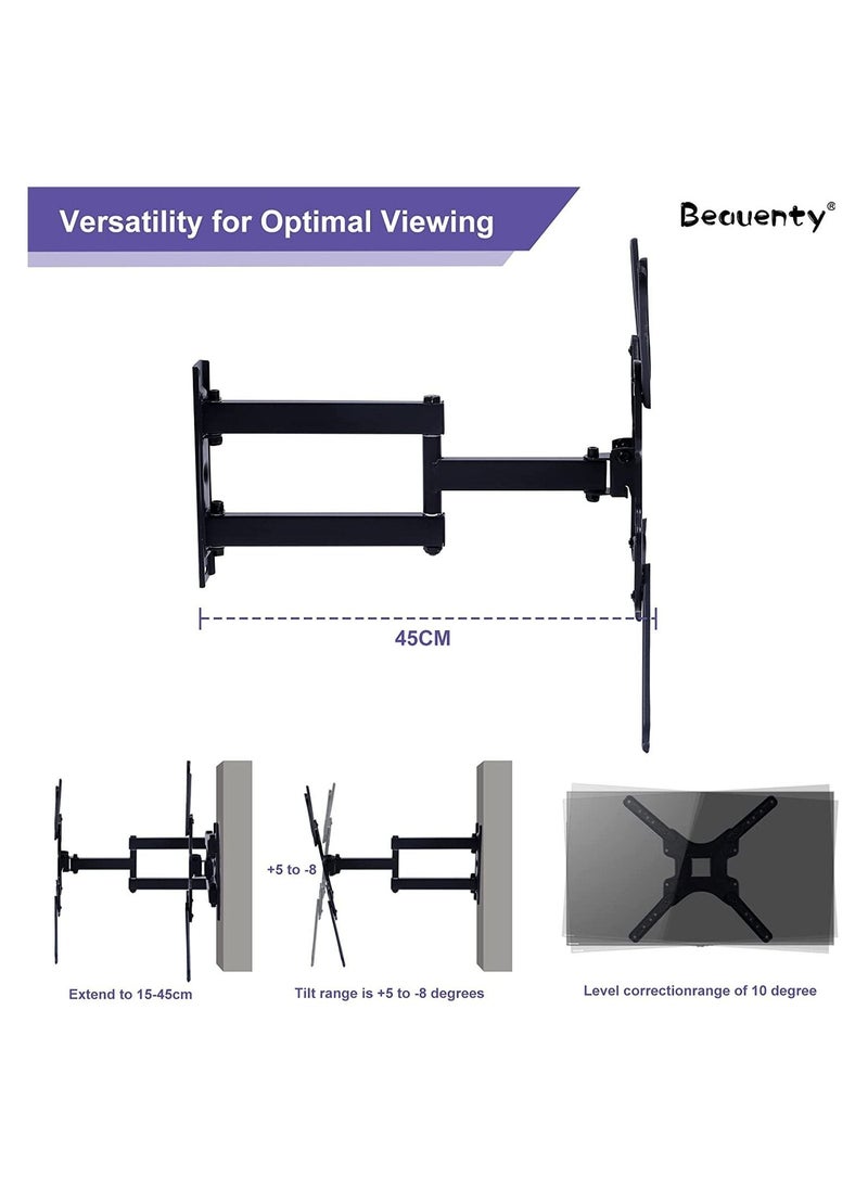 TV Stand/TV Wall Mount,Swivel and Tilt for Most 14-55Inch Flat Screen TV,Rugged TV Mount Articulating,Standard Load 66 Ibs - Image 4