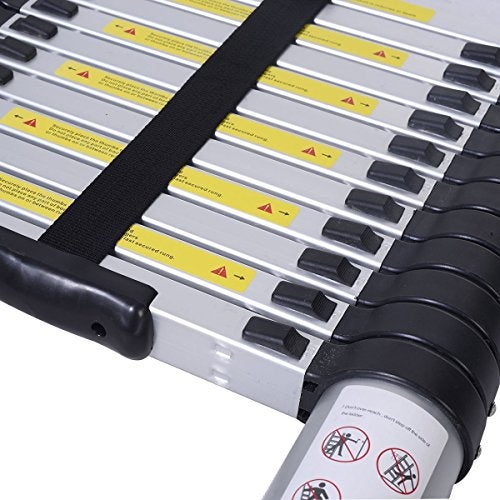 Inditradition 26.5 Feet (8 Meter) Foldable Aluminium Telescopic Ladder (18 Steps, 21 KG, Silver) | EN131 Certified, Compact & Portable Extension Ladder for Indoor & Outdoor Use - Image 5