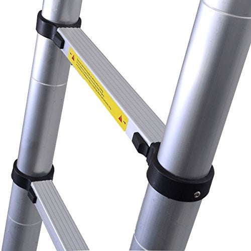 Inditradition 26.5 Feet (8 Meter) Foldable Aluminium Telescopic Ladder (18 Steps, 21 KG, Silver) | EN131 Certified, Compact & Portable Extension Ladder for Indoor & Outdoor Use - Image 3