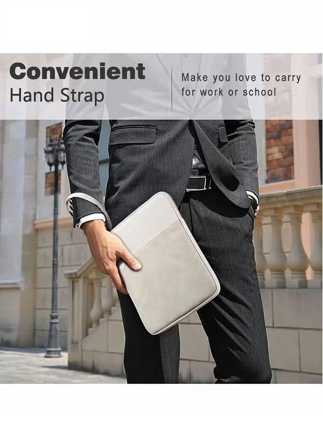 Multifunctional storage bag,9-11 Inch Tablet Sleeve Bag Carrying Case for iPad Pro 11 2021-2018, Air 5/4 10.9, 10.2, Galaxy Tab A8 10.5, Tab S8 11", Surface Go 2, 1, Protective with Pocket, Light Gray