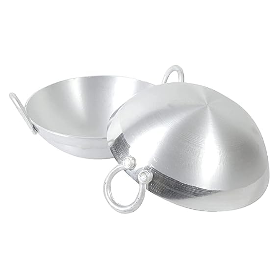 VOMI Aluminum Kadhai with Handle for Cooking 3 Litter and 4 Litter Combo Pack of 2 Pieces - Image 2