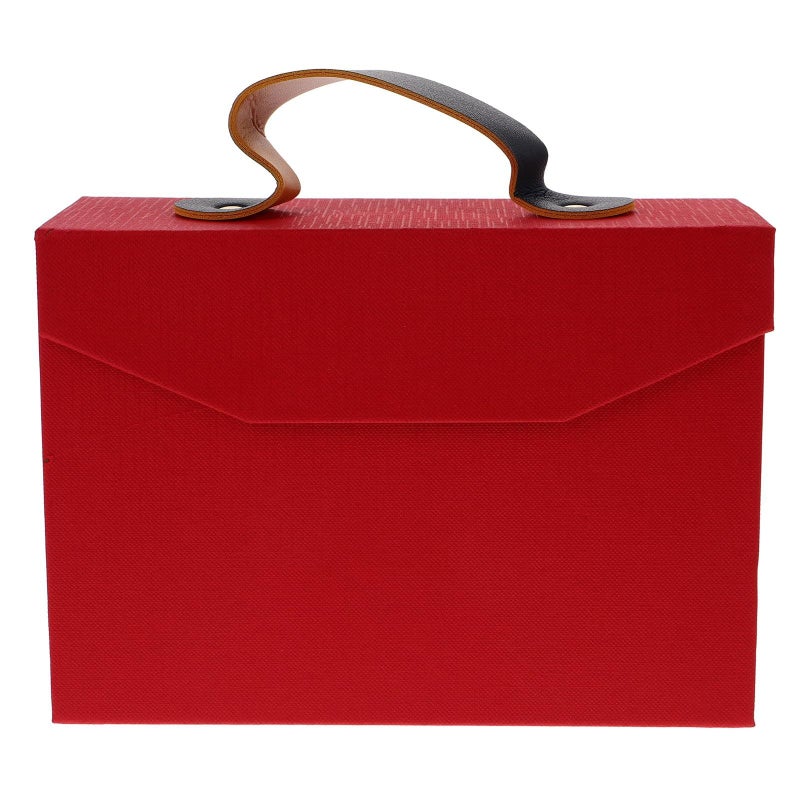 Healvian Red Flip Top Storage Box 18x13x6 5cm Portable Holiday Present Wrapping Container - Image 2