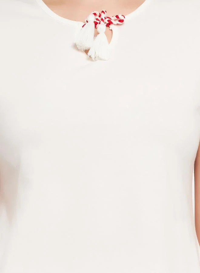 Clovia Cotton Basic Top & Spot Print Pyjama Set by Styli