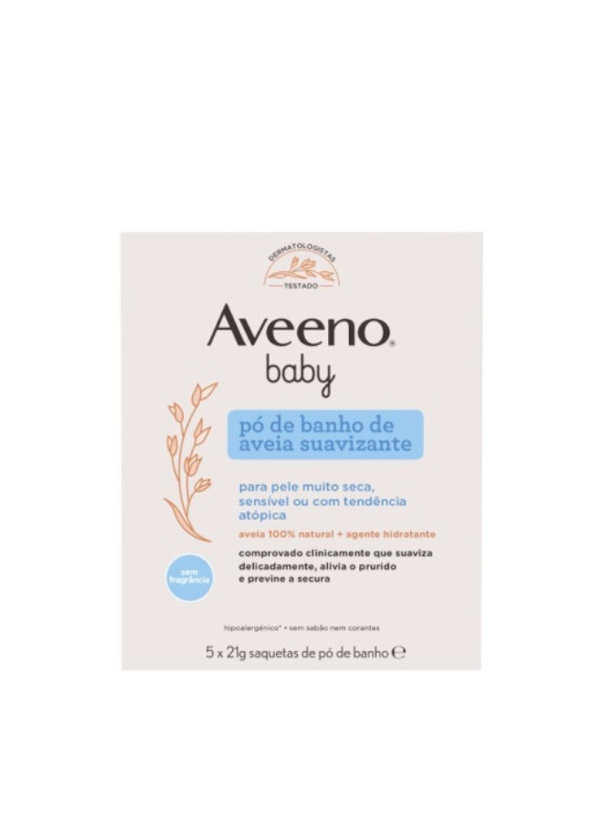 Aveeno Baby Soothing Oat Bath Soak 5x21g - Image 1