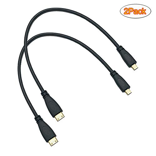 Seadream 2Pack 1Feet Micro HDMI Type D Male to Mini HDMI Type C Male Connector Adapter Cable Cord (1Feet 2Pack) - Image 3