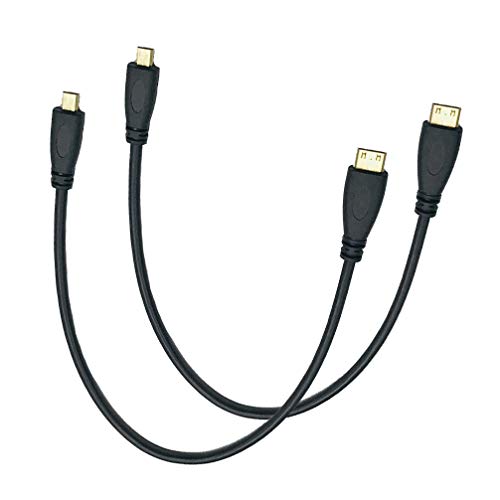 Seadream 2Pack 1Feet Micro HDMI Type D Male to Mini HDMI Type C Male Connector Adapter Cable Cord (1Feet 2Pack) - Image 5