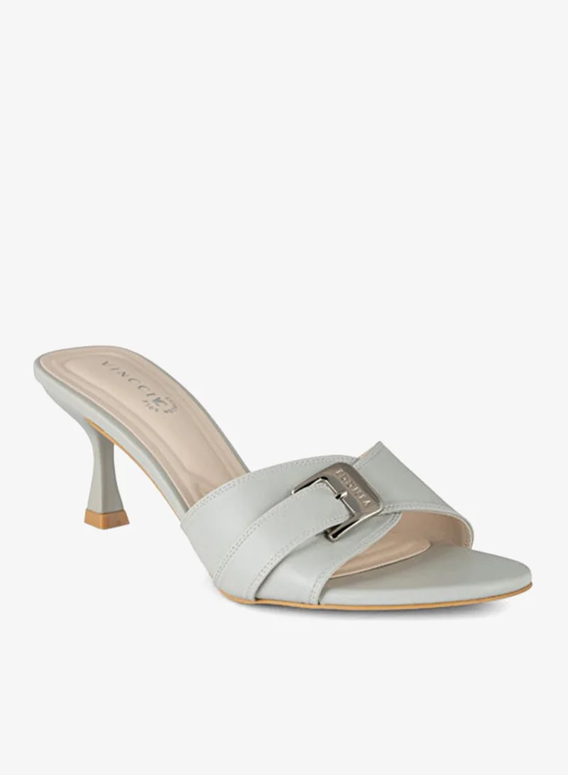 فينتشي صنادل نسائية بحزام واحد بكعب متوسط