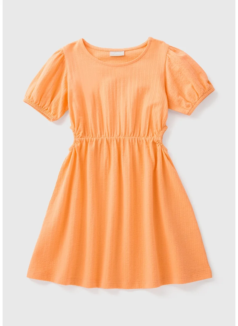 Matalan Girls Peach Crinkle Dress