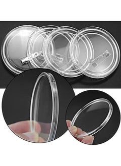 Excefore Button Badge, 50Pcs Clear Button Pin Badges Kit, Button Maker DIY Button Pins Acrylic Button Pin Badge Clear Pin Back Buttons, for DIY Crafts and Children's Paper Craft Activities and More (1.5 Inch)  - Image 2
