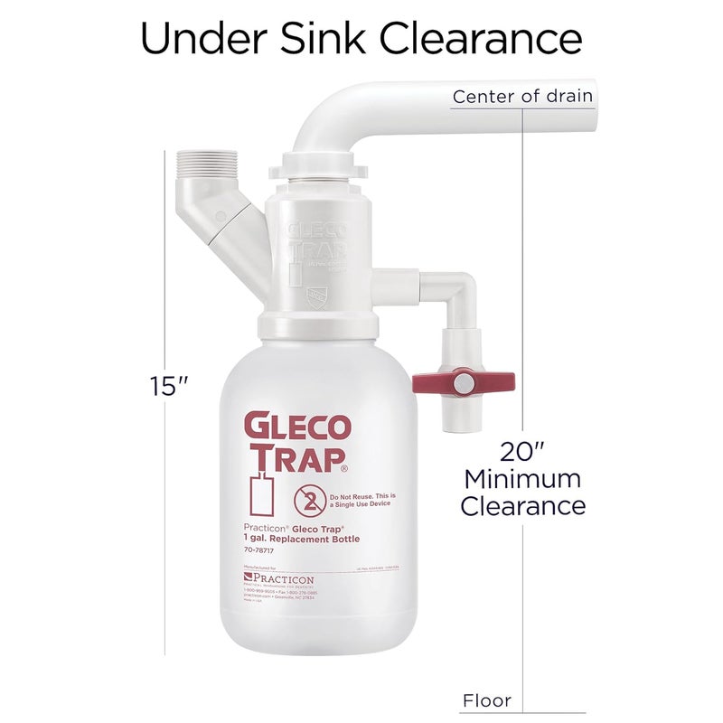 Practicon 7078717 Gallon Gleco Trap Replacement Bottle, Pack of 4 - Image 3