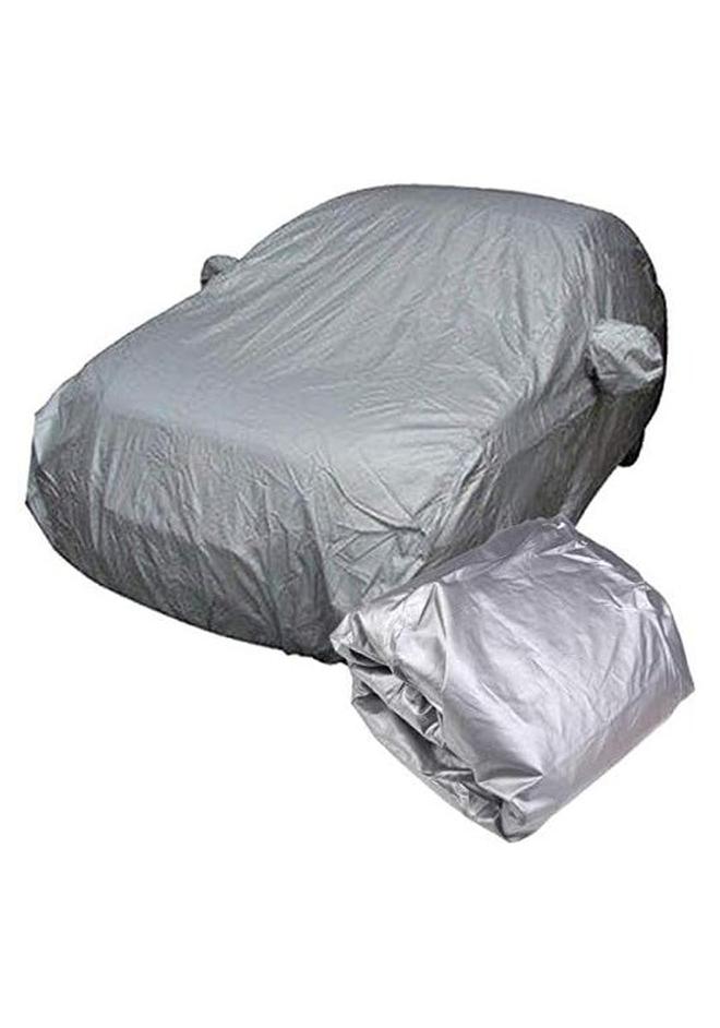 Light Gray Car Cover, Cotton Fabric, Durable and Breathable, All-Season Protection XL