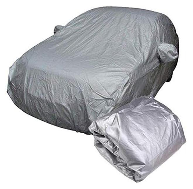 Light Gray Car Cover, Cotton Fabric, Durable and Breathable, All-Season Protection XL