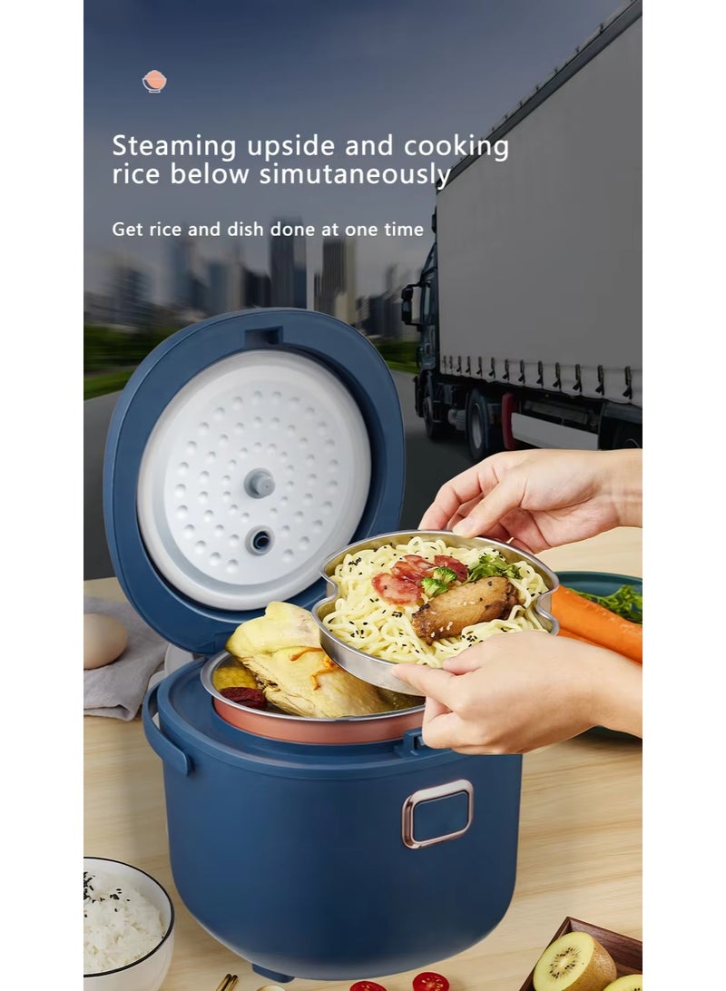 بلو فاير طبّاخ أرز كهربائي محمول للسيارة ١٢فولت/٢٤فولت وللاستخدام المنزلي | قدر طبخ سفر صغير ٢ لتر مع صينية بخار للتخييم والشاحنات والرحلات | يعمل بسرعة وبدون فوضى مع ٦ أوضاع طهي ووظيفة تدفئة | تصميم مدمج للاستخدام في السفر والمكتب والهواء الطلق وتجهيز الوجبات الساخنة أينما كنت - Image 3