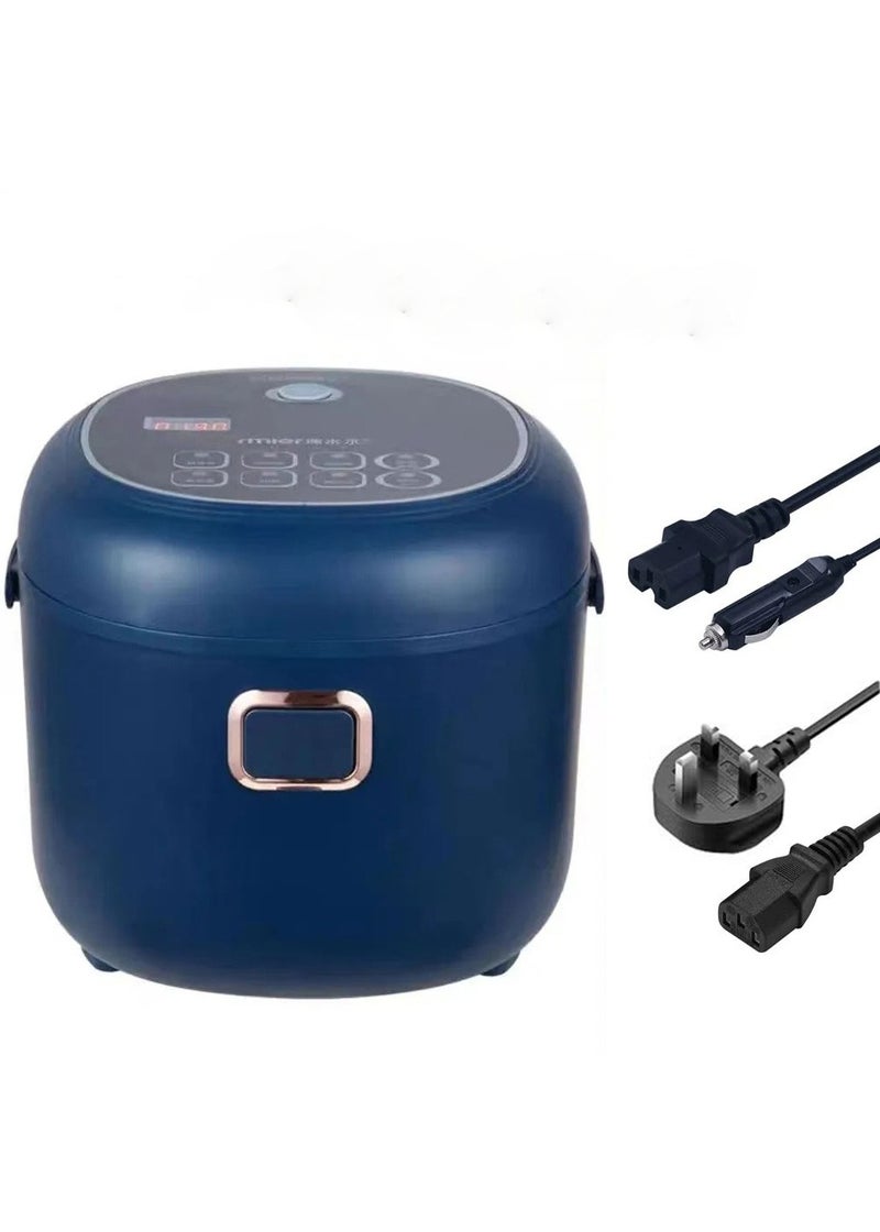 بلو فاير طبّاخ أرز كهربائي محمول للسيارة ١٢فولت/٢٤فولت وللاستخدام المنزلي | قدر طبخ سفر صغير ٢ لتر مع صينية بخار للتخييم والشاحنات والرحلات | يعمل بسرعة وبدون فوضى مع ٦ أوضاع طهي ووظيفة تدفئة | تصميم مدمج للاستخدام في السفر والمكتب والهواء الطلق وتجهيز الوجبات الساخنة أينما كنت - Image 1