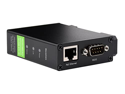 Waveshare وحدة Waveshare RS232/485/422 إلى RJ45 إيثرنت، TCP/IP إلى تسلسلي، مع وظيفة POE، نقل شفاف ثنائي الاتجاه، مناسبة لجمع البيانات، مراقبة الأجهزة الذكية، إلخ - Image 1