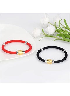 Generic Anti-Static Bracelet, Silicone Wrist Straps Band, Fashion Anti-Static Products, Silicon Titanium, Magnetic Germanium Jewelry for Girls, Women, Men, Kids, and Teens (Black Gold, 19CM)  - Image 5