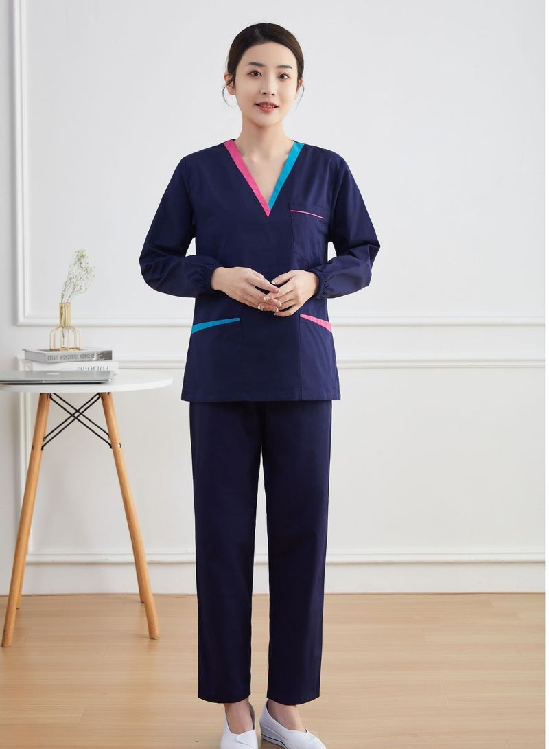 KUYING New Summer Thin Nurse Uniform Split Set Medical Work Uniform  - Image 1