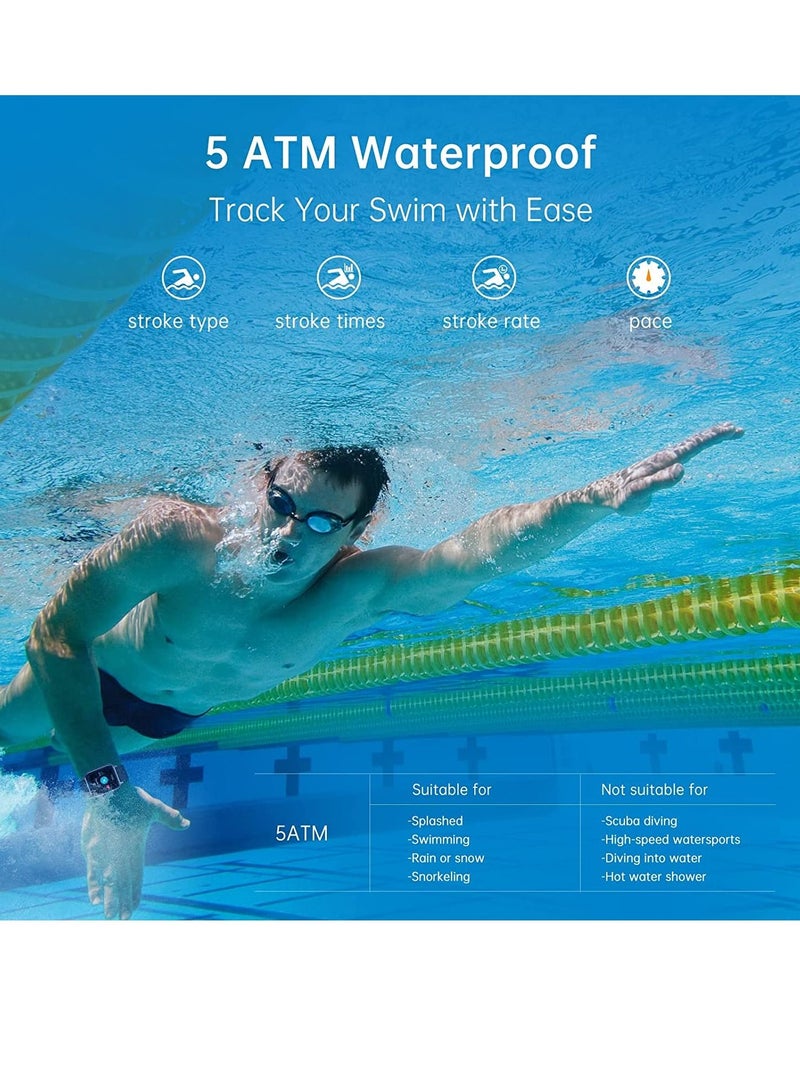 UMIDIGI Smart Watch for Android Phones Compatible with Samsung iPhone,Health and Fitness Tracker,19 Sport Modes,Built-in-GPS, Blood Oxygen(SpO2) Monitoring, 1.7" Touch Screen,Sleeping tracking-Uwatch5 - Image 5