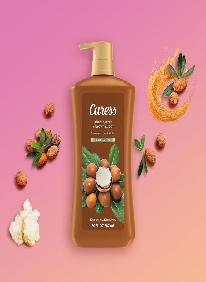 Caress Body Wash, Shea Butter & Brown Sugar 2-Pack, Moisturizing Body Wash for Gorgeous, Radiant Skin, Exfoliating Body Soap Liquid, 30 Fl Oz - Image 5