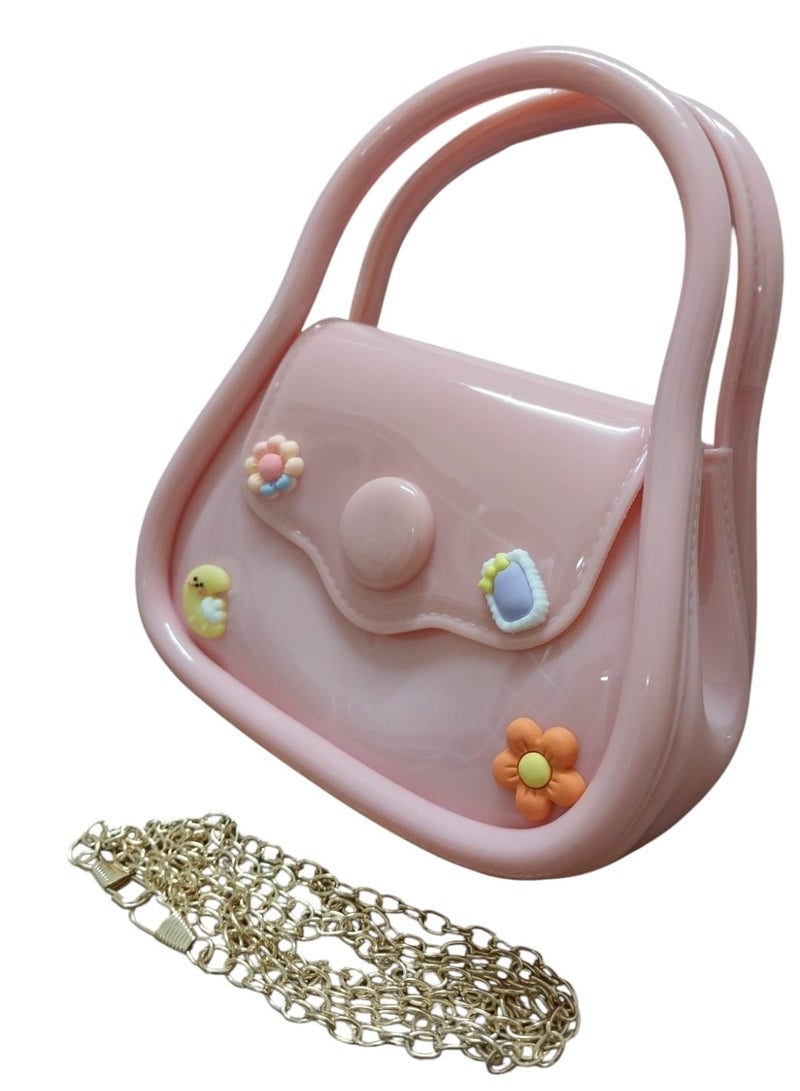 Small Acrylic Hand & Crossbody Bag with Stylish Chain - Image 1