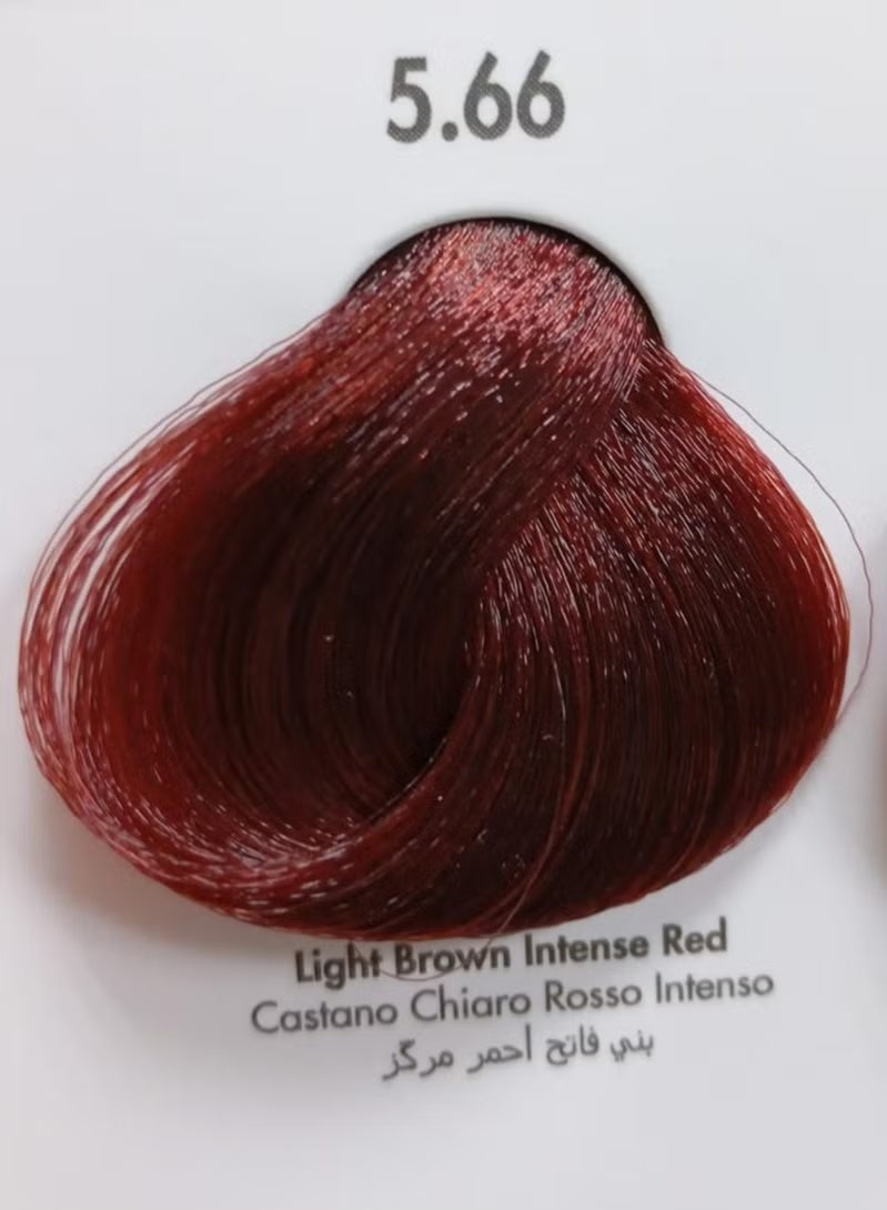 VIZO PROFESSIONAL VIZO Permanent Hair Color Cream No-5.66 Light Brown Intense Red 120ML - Image 2