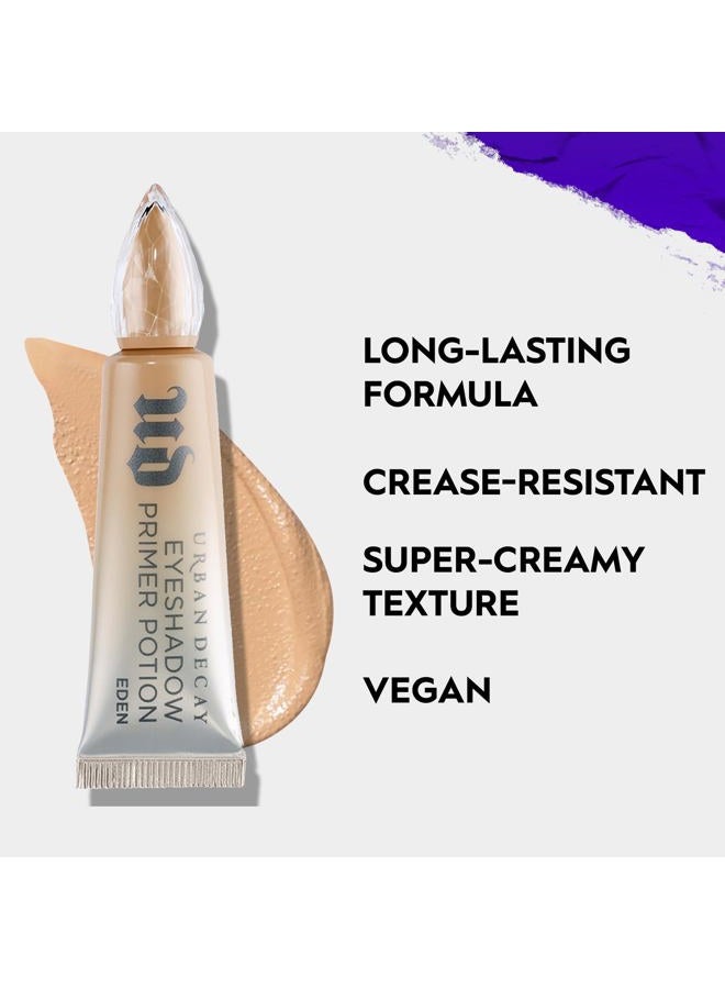 Urban Decay برايمر عيون مات من أوربان ديكاي إيدن، برايمر عيون مات، مظهر مكياج عيون خالي من التجاعيد، ينعّم ويجهز قاعدة الجفن للون نابض، يدوم طوال اليوم، لجميع ألوان البشرة، نباتي - 0.33 أونصة سائلة - Image 3