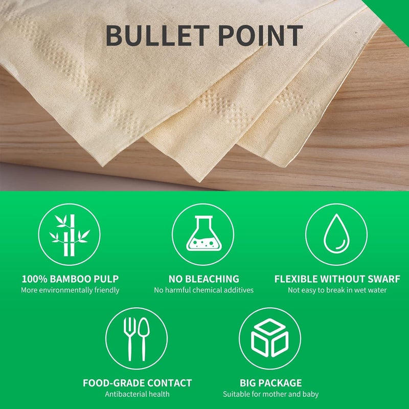 QINGYA Soft Durable Bamboo Facial Tissues - 3 Ply Natural Facial Tissue Multi-Purpose Bamboo Paper Unscented Dry Or Wet Use Suitable for Bathroom,Kitchen,Home,Office 12 Packs - Image 4