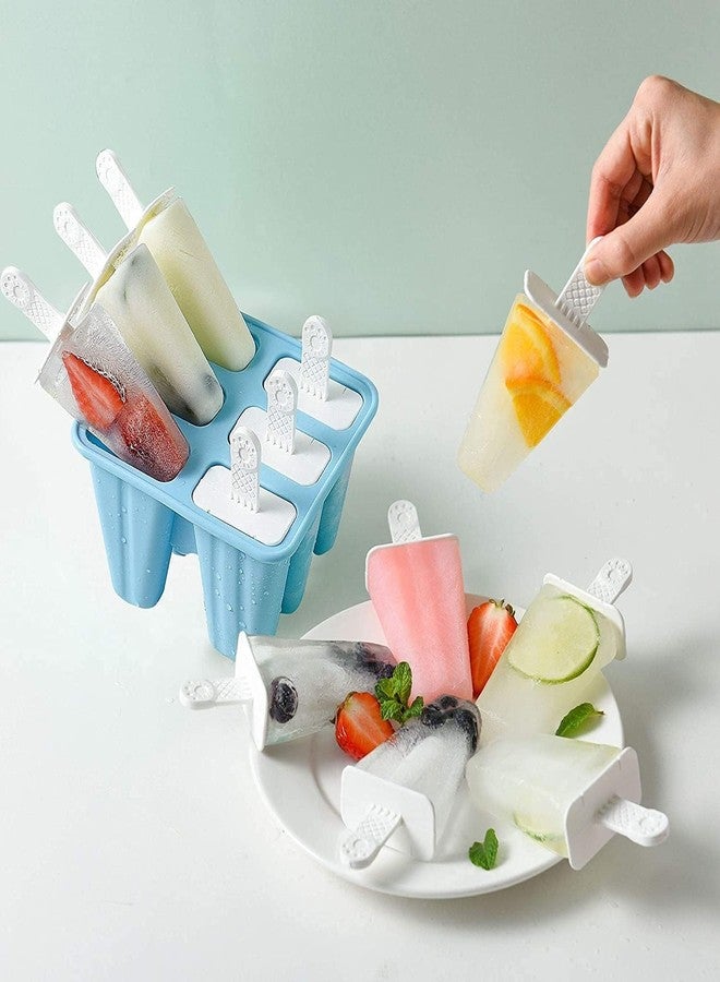 BlizzCartIce Cream Silicone Mold Food Grade Homemade Reusable for Home, Kitchen, Ice Lollipop Molds, Popsicle Frozen Ice Cream, Ice Pop Makers, Kulfi Candy Mould Tray (1 Pack, Multicolor) - Image 4
