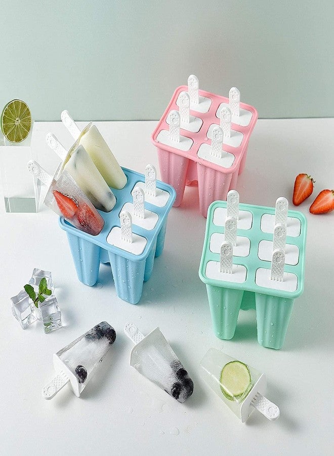 BlizzCartIce Cream Silicone Mold Food Grade Homemade Reusable for Home, Kitchen, Ice Lollipop Molds, Popsicle Frozen Ice Cream, Ice Pop Makers, Kulfi Candy Mould Tray (1 Pack, Multicolor) - Image 5
