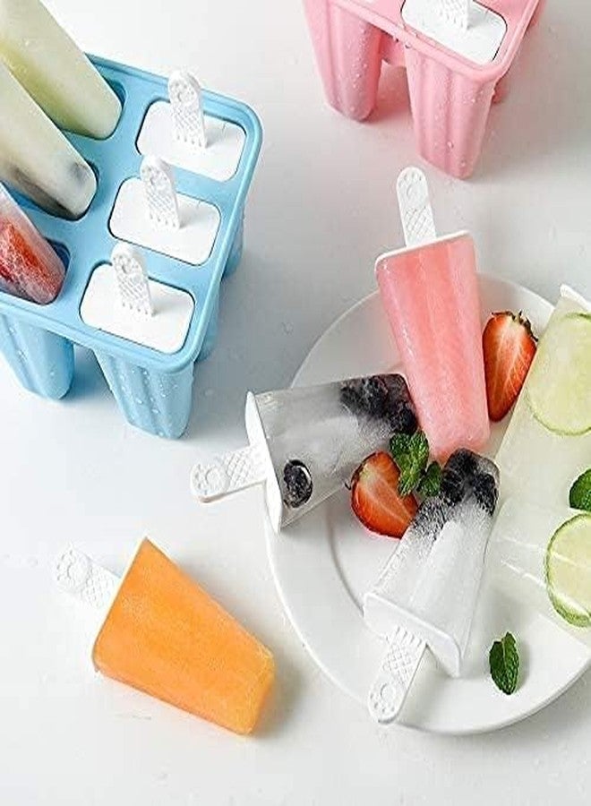 BlizzCartIce Cream Silicone Mold Food Grade Homemade Reusable for Home, Kitchen, Ice Lollipop Molds, Popsicle Frozen Ice Cream, Ice Pop Makers, Kulfi Candy Mould Tray (1 Pack, Multicolor) - Image 2