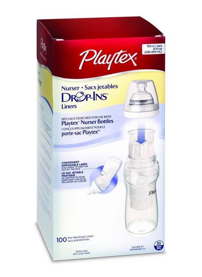 Playtex Baby Nurser Drop-Ins Baby Bottle Disposable Liners, Closer to Breastfeeding, 8 Ounce - 100 Count - pzsku/Z2E60938BC4A9EA1332F6Z/45/_/1737031253/2d261cfe-9d7c-426c-9708-a8ca62a0daa1