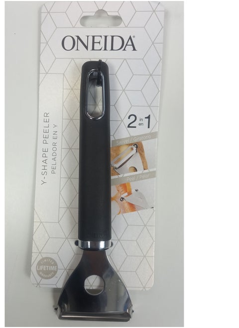 Oneida Y-Shape Peeler with TPR Handle - Durable, Sharp Blade, Ergonomic, Non-Slip, Kitchen Tool