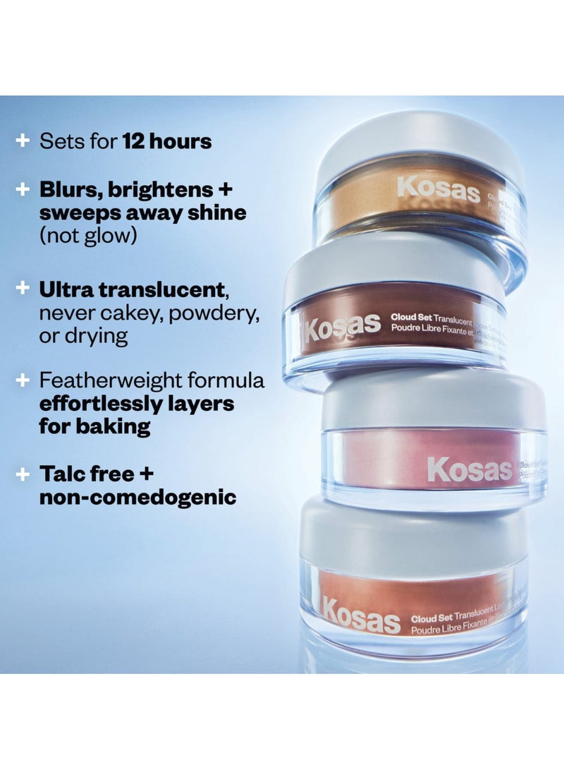 Kosas kosas cloud set translucent loose setting + blurring powder -translucent candy ultra sheer pink  - Image 4